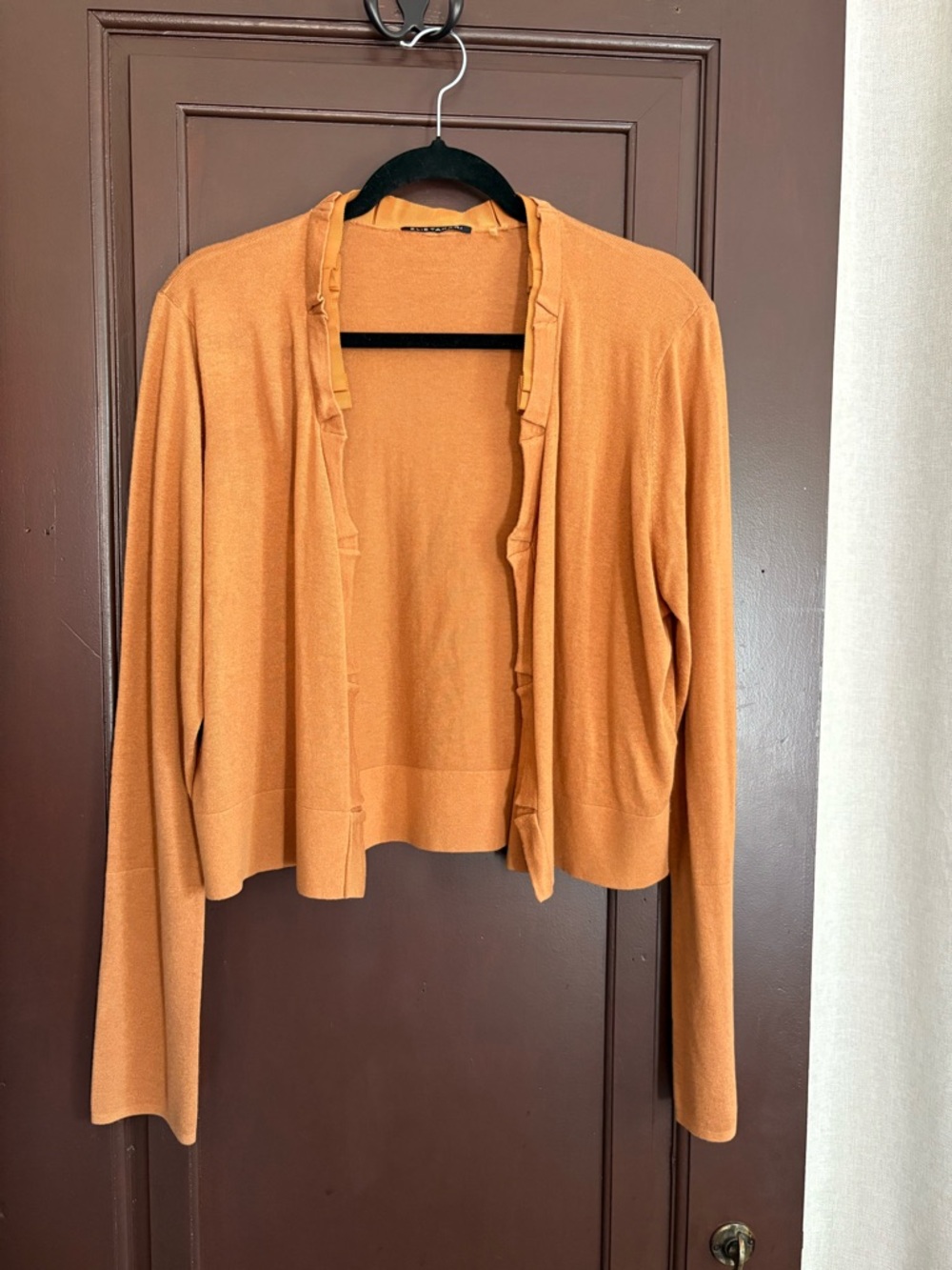 Elie Tahari silk cashmere lightweight open front cardigan sweater size XL